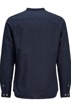 Tummansininen pellavainen paita - JJESUMMER BAND SHIRT